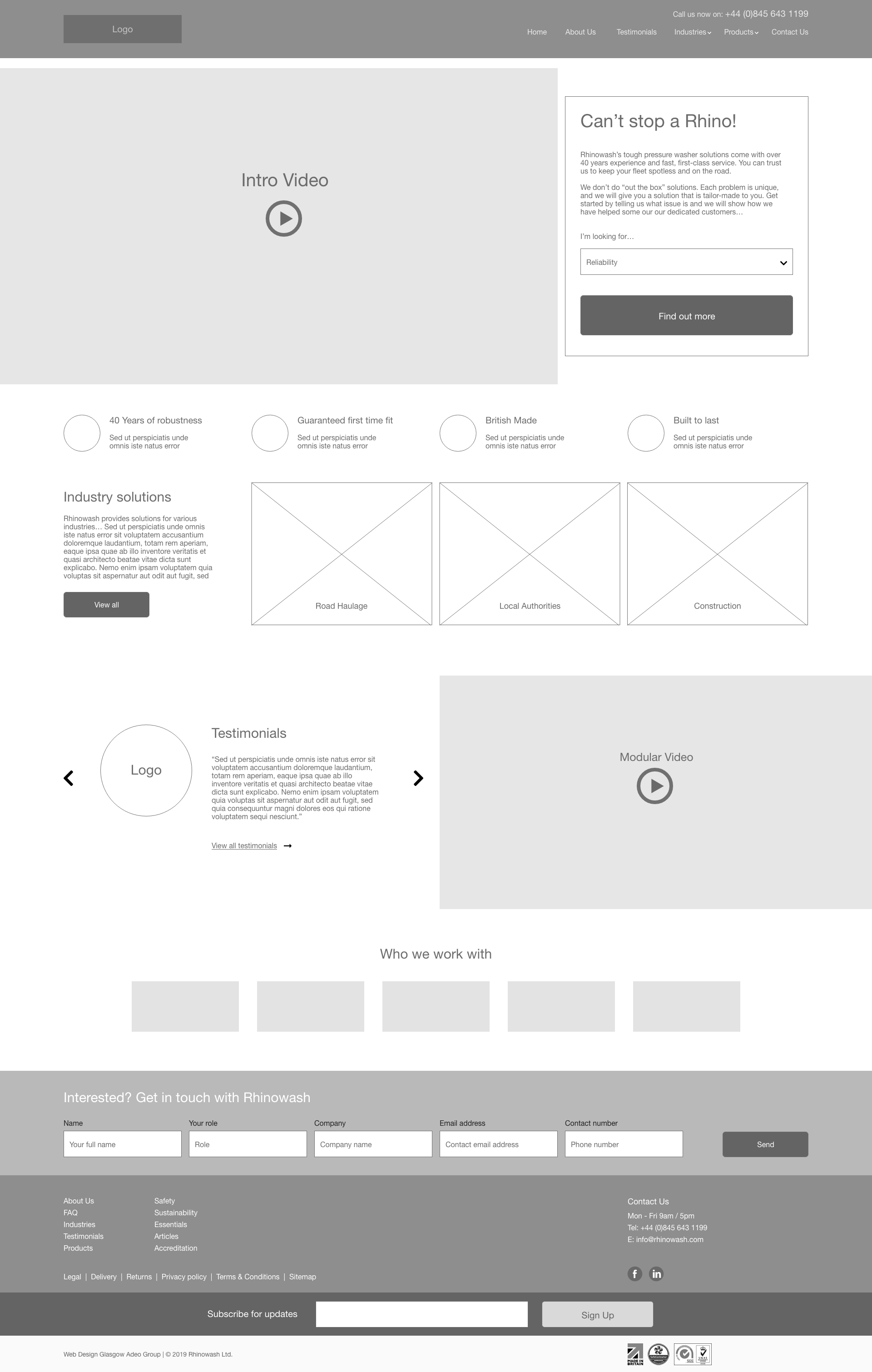 Home wireframe